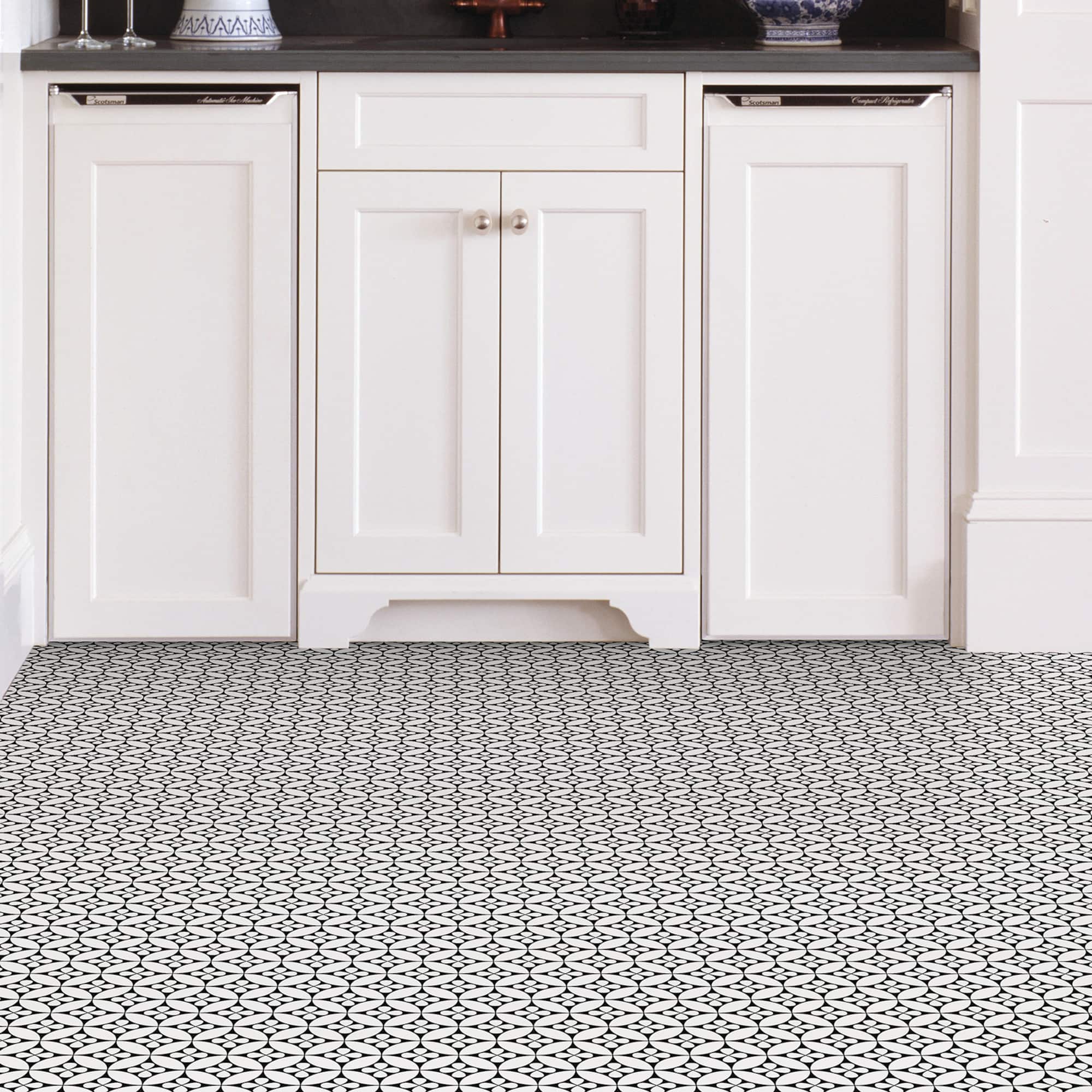 FloorPops Fleur Peel & Stick Floor Tiles